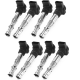 Lot de 8 bobines d'allumage de type crayon pour Audi Seat Skoda Volkswagen