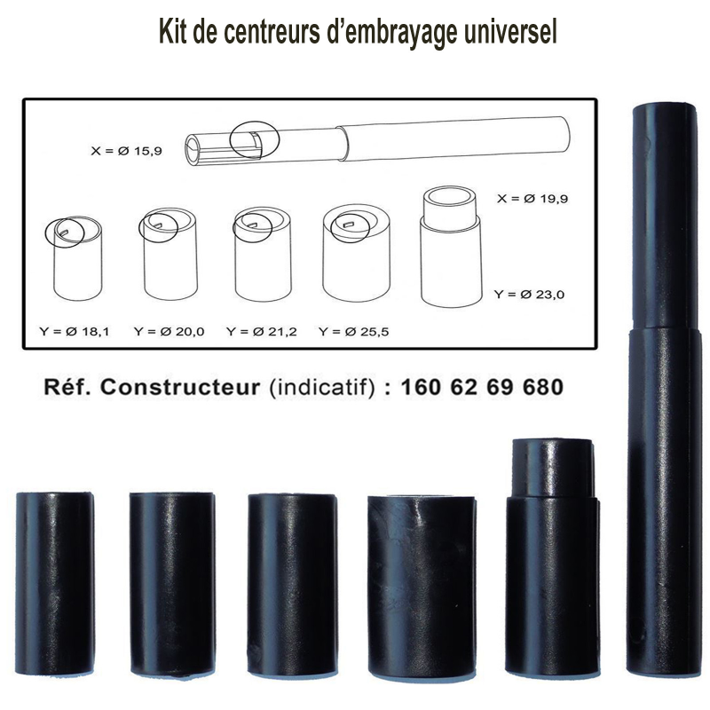 Centreur rapide d'embrayage sans guide pilote 71600035