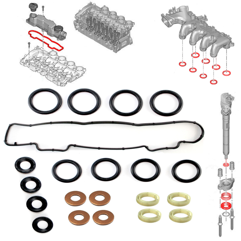 Couvercle de soupape sert, cache culbuteur et joint pour 1.6 HDI Berlingo  C2 C3 C4 C5 Xsara 0248L1 : : Auto et Moto